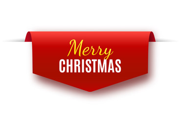 Wall Mural - merry christmas tag isolated. vector