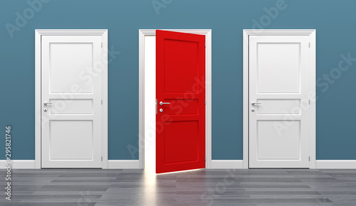 Fotomural door business destination opportunity exit different
