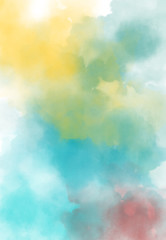 Wall Mural - abstract watercolor digital art painting soft focus for texture background