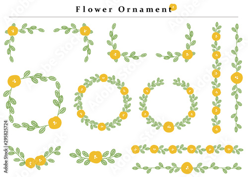 花のオーナメント素材セット