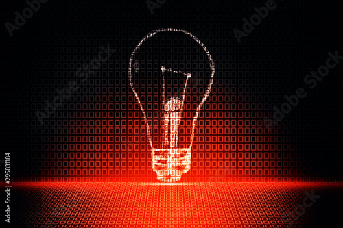 Glowing red lamp