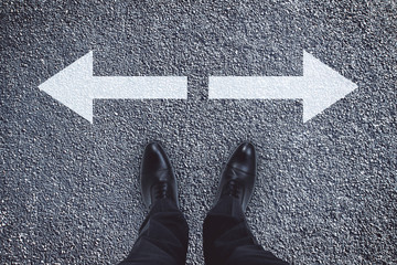 Different direction and opportunity concept