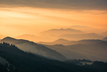 The Carpathians Rarau Mountains Romania Landscape Springtime Clouds Sunrise Beautiful View 