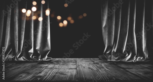 Cuadros en Lienzo Dark magical theater stage background_001
