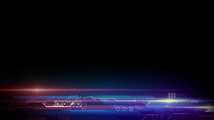 Wall Mural - lower third tech animation
