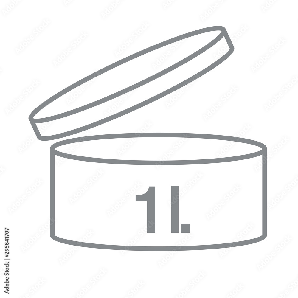 Liter Example Vector 1 Liter l sign l-mark estimated volumes 1000 milliliters ml Vector ...
