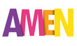 AMEN colorful gradient vector typography banner