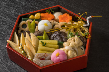 一般的なおせち料理 General Japanese New Year dishes(osechi)