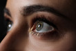 Amazing female green and grey coloured eye