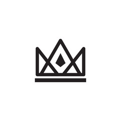 Poster - Crown icon logo design vector template