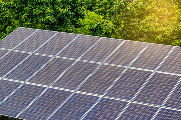 Solar cell panel installed outside the building