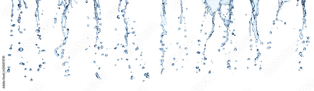 water splash drop blue liquid bubble - obrazy, fototapety, plakaty 