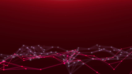 Red Abstract Background for Media Production.Modern Graphic Background Business Concept. Futuristic Technology Beautiful Loop Animation. Business Communication and Technology Network. Web network Anim