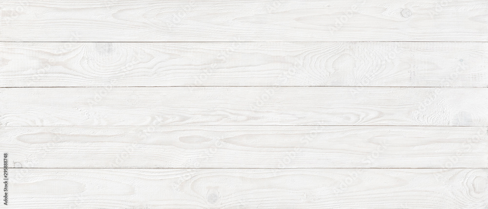 white wood texture background, wide wooden plank panel pattern - obrazy, fototapety, plakaty 