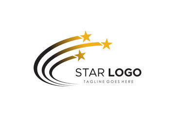 Poster - star logo design isolated on white background vector logo template