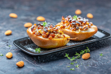 Wall Mural - Pears with nuts, raisins and spices.