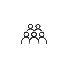 Aufkleber - People line icon in simple design on a white background