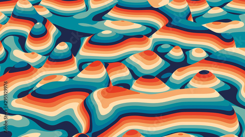 3d colorful striped art vector background Poster Mural XXL
