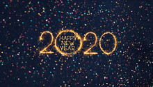 Greeting Card Happy New Year 2020
