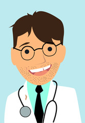 bad doctor vector illustration isolated