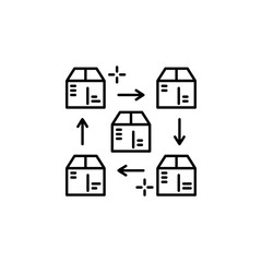 Poster - Package transport box icon. Element of global business icon