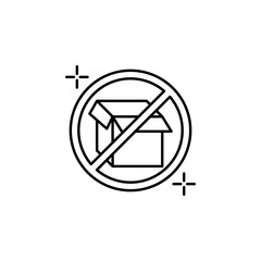 Poster - Import ban box business icon. Element of global business icon