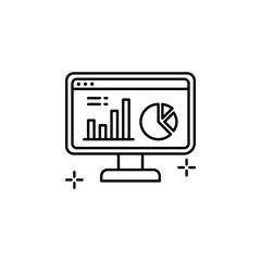 Poster - Analytics website business icon. Element of global business icon