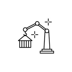 Poster - Manufacture crane business icon. Element of global business icon