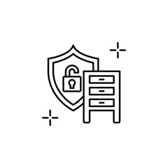 Poster - Customs business security icon. Element of global business icon