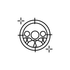 Poster - Target businessmen circle icon. Element of global business icon