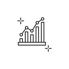 Poster - Progress chart business icon. Element of global business icon