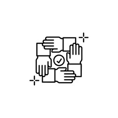 Poster - Handshake business deal icon. Element of global business icon