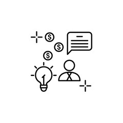 Poster - Idea bulb business icon. Element of global business icon