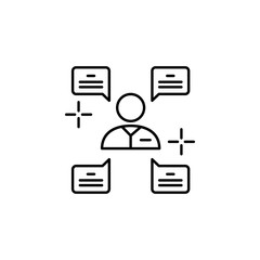 Poster - Customer service chat bubble icon. Element of global business icon