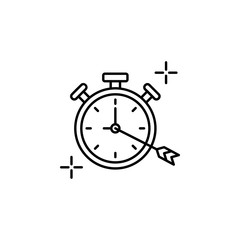 Poster - Clock business target icon. Element of global business icon