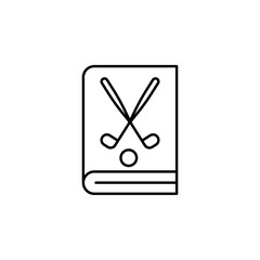 Poster - Golf, book icon. Element of golf icon