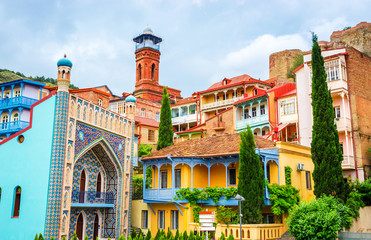 historical center of old tbilisi, sulphur baths and juma mosque, georgia