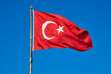 Turkish Flag And Blue Sky
