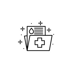 Poster - Files, document, blood icon. Element of Blood Donation icon. Thin line icon