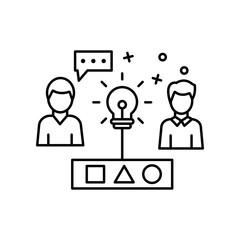 Aufkleber - Suitable business orientation idea chat icon. Element of business icon