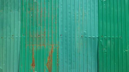 green zinc corrugated metal sheet fence