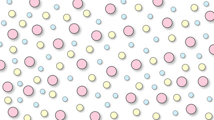 Wall Mural - abstract kawaii pattern polka dot circle background. soft gradient pastel. concept for wedding card 