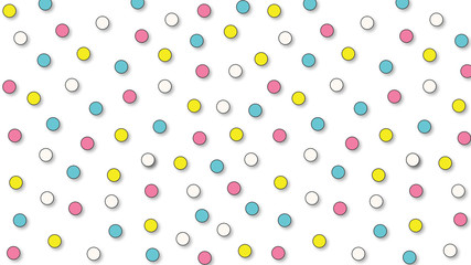 Wall Mural - abstract kawaii pattern polka dot circle background. soft gradient pastel. concept for wedding card 