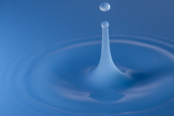 Tall blue water drop 