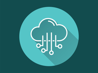 Wall Mural - Cloud computing - vector icon for graphic and web design.