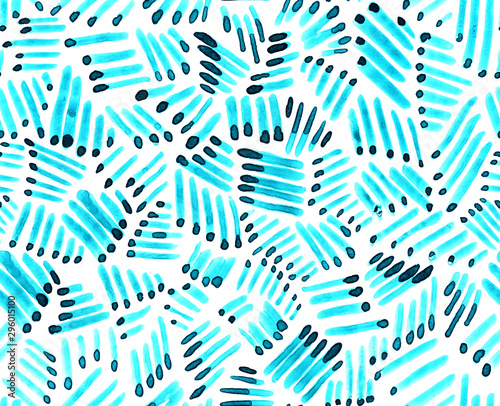 Tapety Turkusowe hand-drawn-abstract-watercolor-seamless-pattern-of-streaks