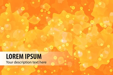 Wall Mural - orange vector background with bubbles and bent spots for web and mobile