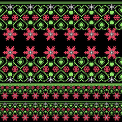 Sticker - Seamless Christmas ornamental decor abstract pattern