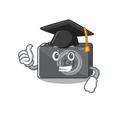 Sticker - Graduation digital camera isolated with the character