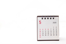 2020 May Calendar On White Background